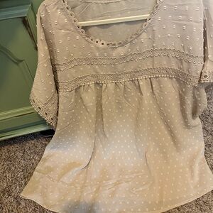 Chic Lace-Accented Women's Blouse